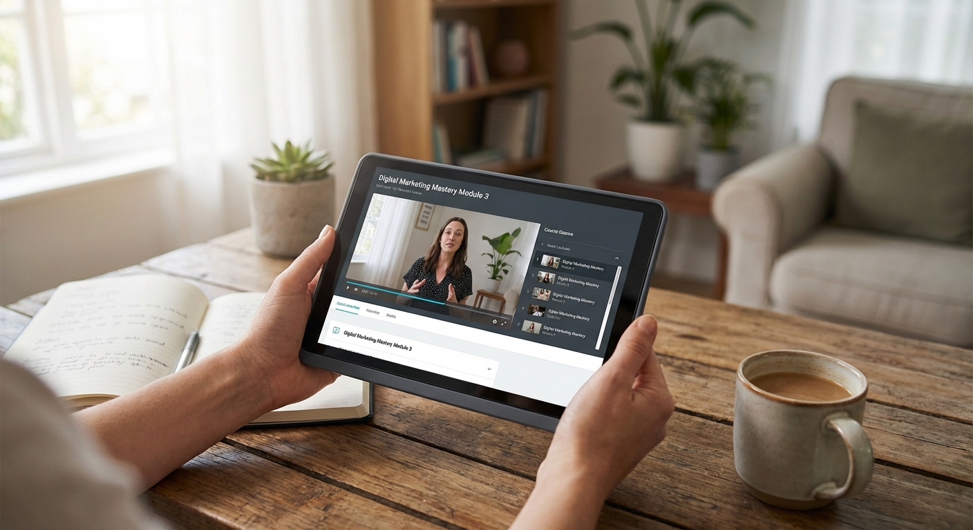 Interface e-learning sur tablette pour formation professionnelle